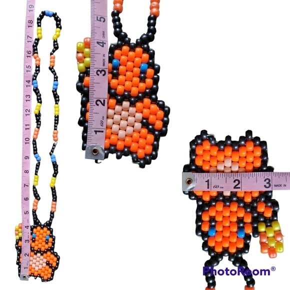 Pokemon Charmander Inspired Pony Bead Necklace - Picture 2 of 2